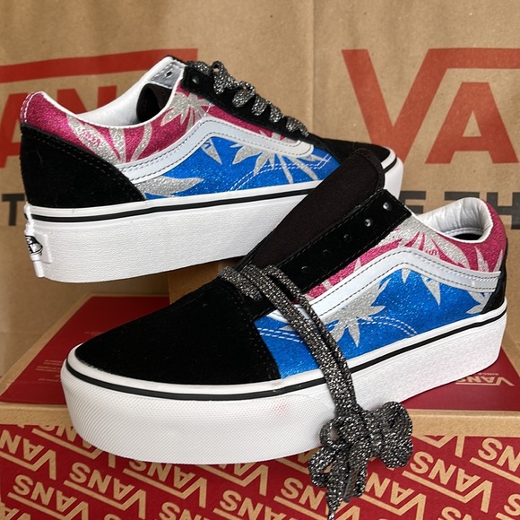 Vans Old Skool After Dark Summerlf/True White WMNS platforms - Picture 9 of 16